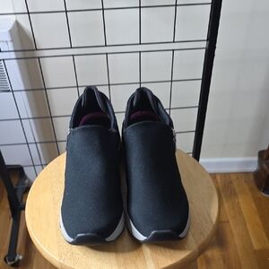 Ryka Skyrise Water-Repellent Lace-Up Walking Sneakers in black